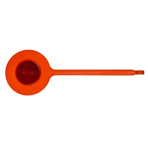 Abstandshalter, Distanzkelle, orange, mit Reflektor