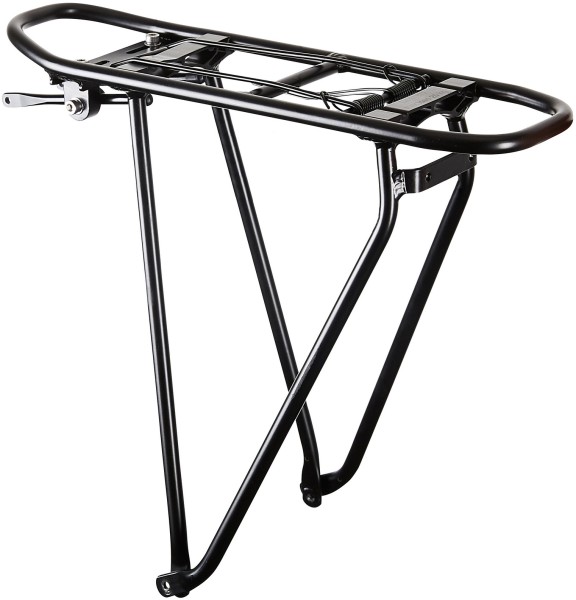 Gepäckträger Eco 2.0, schwarz, 28", mit Federklappe