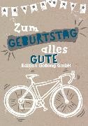 Doppelkarte. Zum Geburtstag (Fahrrad)