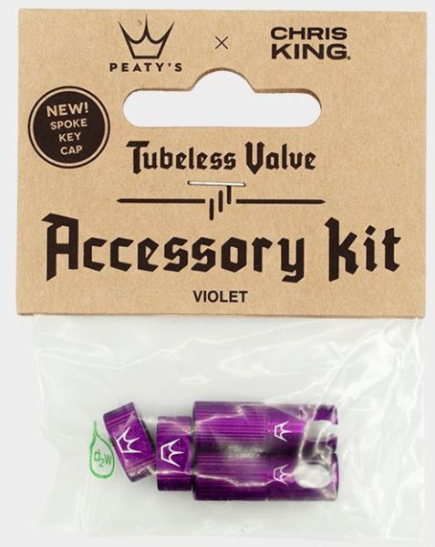 Peaty's Chris King Tubeless Valves Accessory Kit, Violet