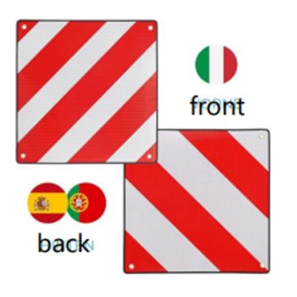 Contec Safe R Rack Warntafel 50x50 cm Aluminium für Fahrrad-Heckträger