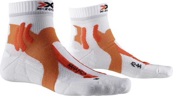 X-SOCKS Men Marathon arctic white/sunset orange
