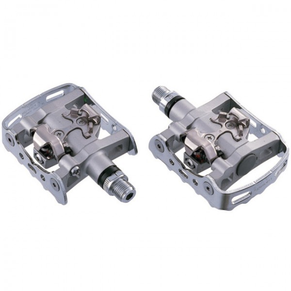 Shimano SPD Kombi-Pedal PD-M324 Silber mit Cleat Box