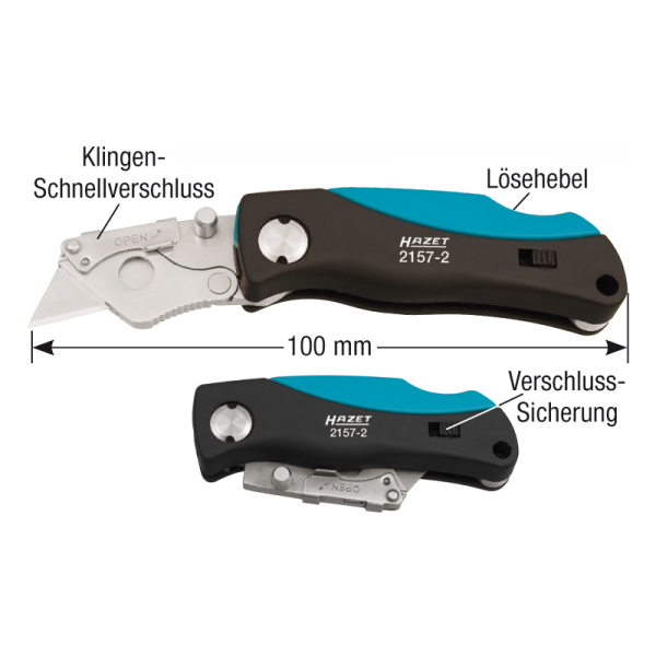 Hazet Werkzeug, Universal-Klappmesser, inkl. 5 Ersatzklingen