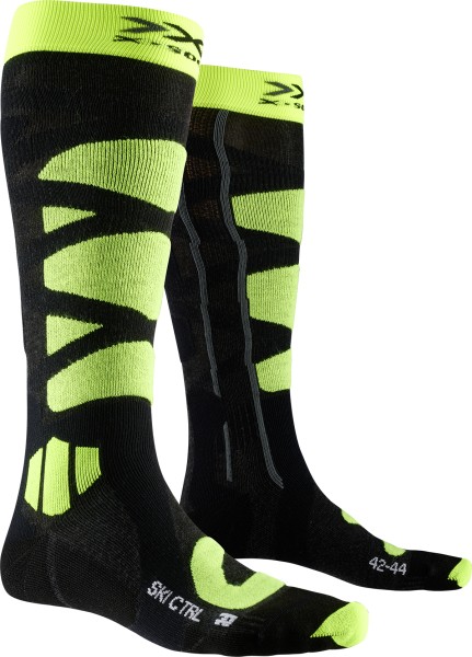 X-SOCKS Ski Control 4.0 anthracite melange/phyton yellow