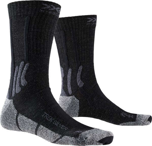 X-SOCKS Men Trek Silver opal black/dolomite grey melange
