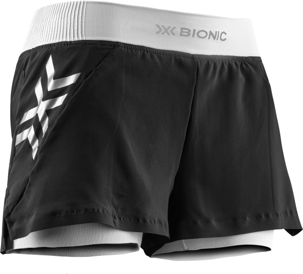 X-BIONIC WOMEN Twyce Race 2in1 Shorts arctic white/pearl grey L