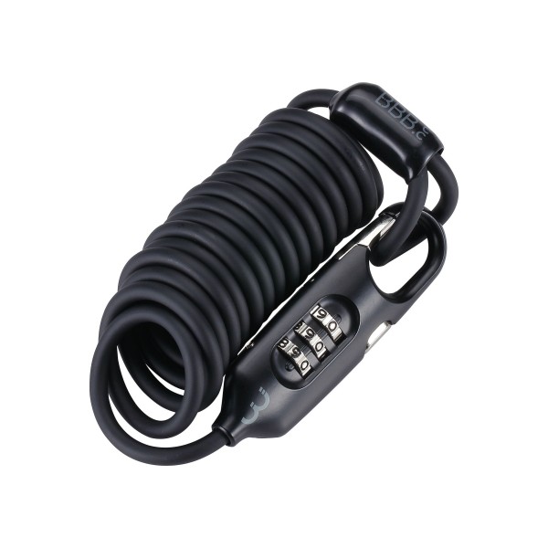 BBB Zahlenschloss CoilSafe schwarz 4.8 x 1800mm, safety level 2/12