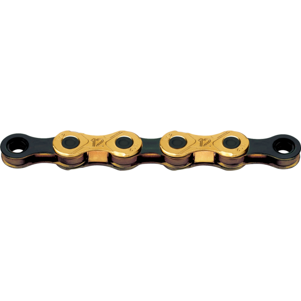 KMC Kette, X12 gold/black, Waxed, 126 Glieder