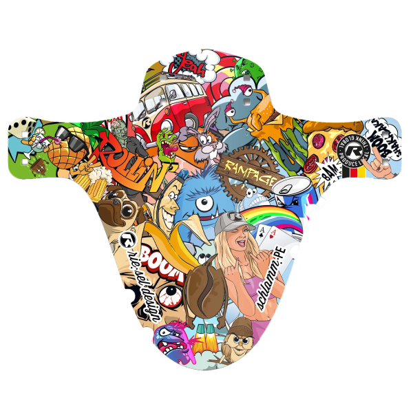 Riesel Design Schlamm:PE, Stickerbomb Eyecatcher, mit Verpackung/Kabelbinder