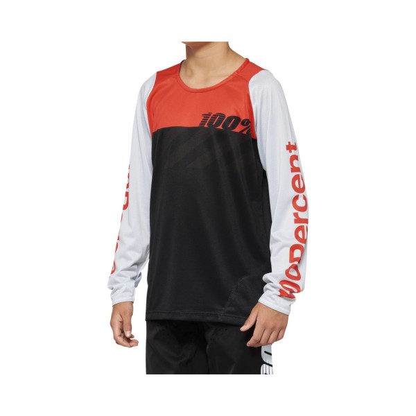 100% Jersey R-Core Youth schwarz-racer red S