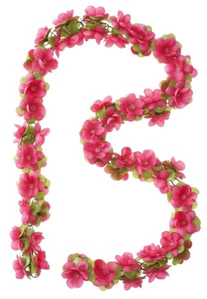Basil Flower Garland - Blumengirlande - rot