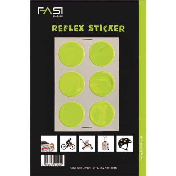 Fasi reflektierende Kreise 3cm selbstklebend gelb