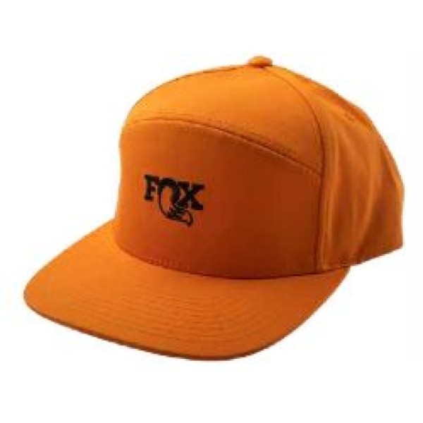FOX 22 Shop 5 Panel Strapback Hat orange oversize