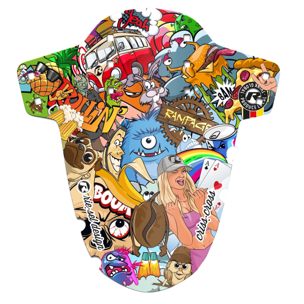 Riesel Design Spritzschutz, Criss:Cross, Stickerbomb Eyecatcher