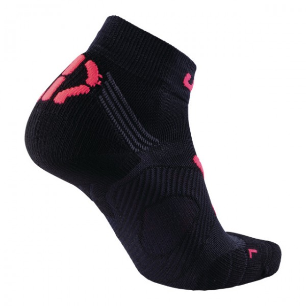 UYN Lady Run Super Fast Socks black / coral fluo