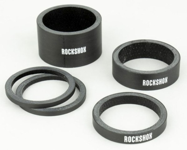 RockShox Headset Spacer Set, Carbon 2.5mm x 2, 5mm x 1, 10mm x 1, 20mm x 1