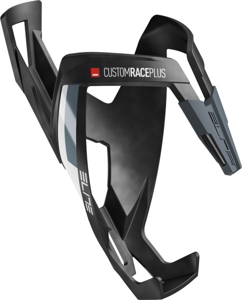 Bidonhalter Custom Race Plus 74mm, schwarz/weiss matt