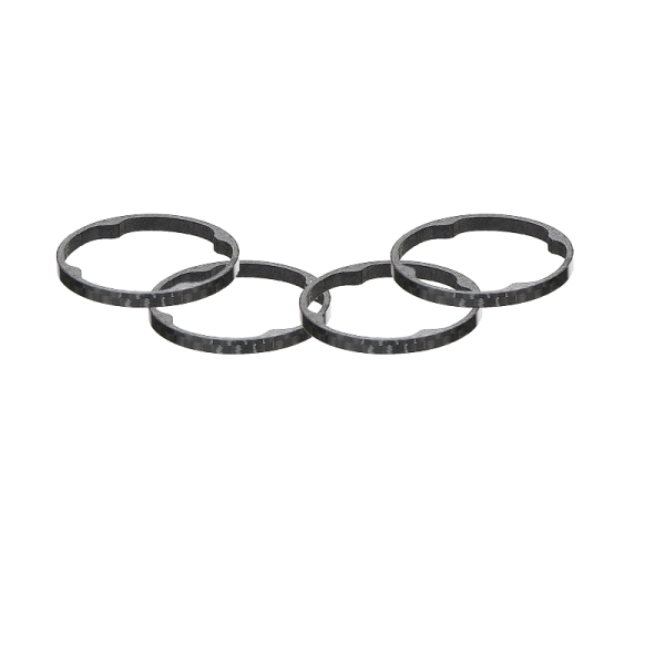 Response Spacer, 3K Carbon 3mm 1g SET 4 Stück FHS-SP03K
