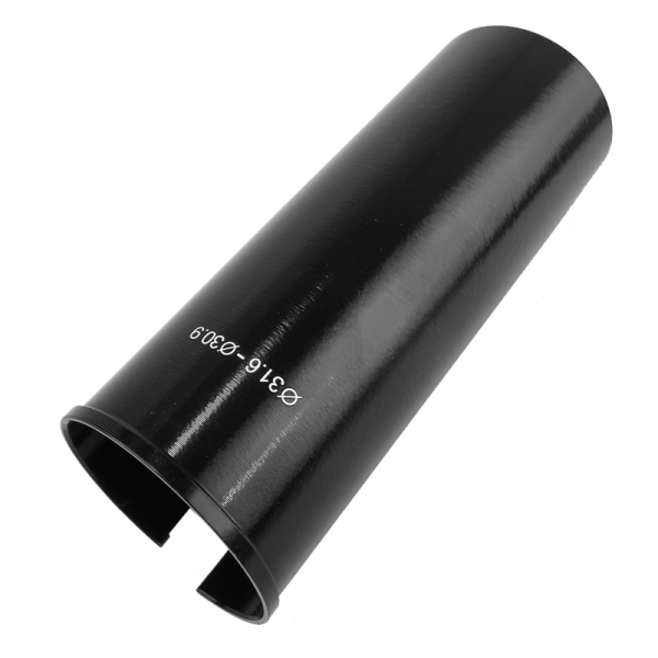 Passhülse für Sattelstützen 30.9 mm auf 31.6 mm black Aluminium 90mm