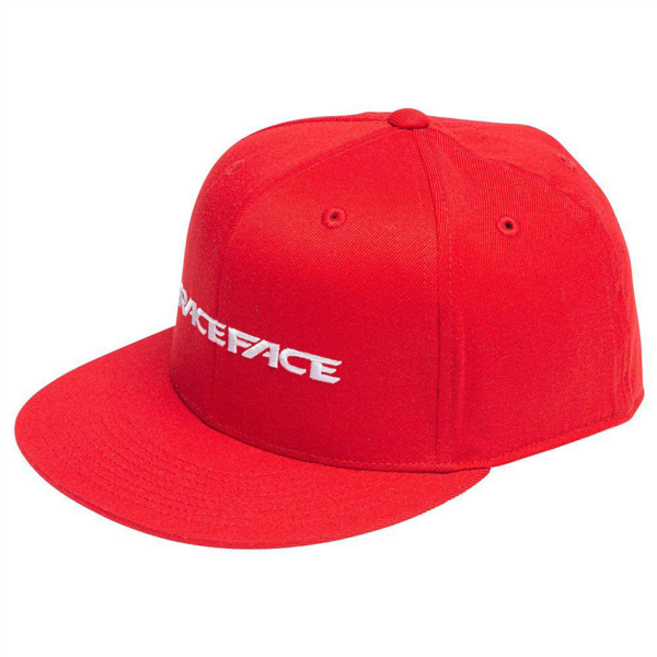 Race Face Classic Logo Fitted Hat-Red-S/M one size