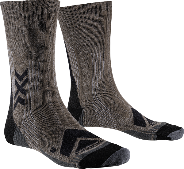 X-SOCKS Men Hike Perform Merino Crew brown/black