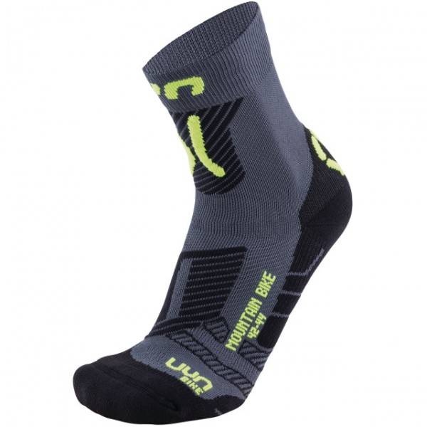 UYN Man Cycling MTB Light Socks anthracite / yellow fluo