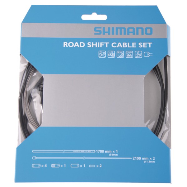 Shimano Schaltzugset Road Polymer schwarz Blister