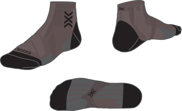 X-SOCKS Men Hike Perform Natural Ankle brown/black