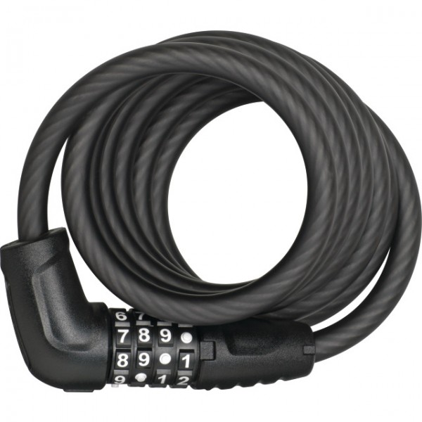 Abus Spiralkabelschloss Numero 5510C/180 Code ohne Halter schwarz