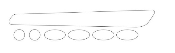BBB Rahmenschutz Bikeskin transparent 2xQ20mm, 4x 20x40mm, 1x 250x30mm