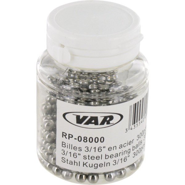 Var Stahlkugeln 5/32" (3.96mm) Fläschen à 400 Stk.