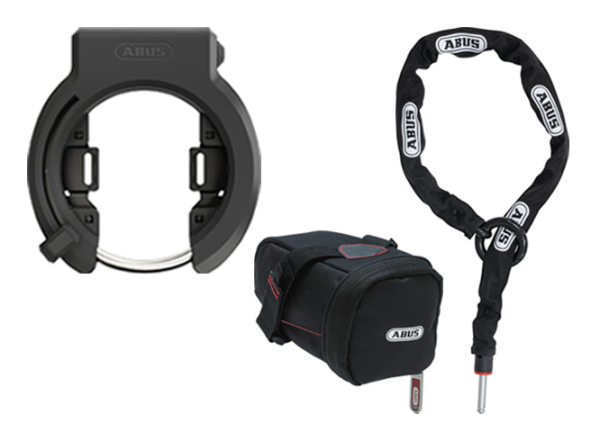 Abus Rahmenschloss Granit XPlus 6950M NR ohne Halter & Kette 6KS/100 mit Satteltasche ST5950