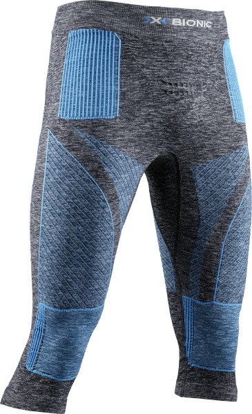 X-BIONIC Men Energy Accumulator 4.0 Melange Pants 3/4 dark grey melange/blue, XL
