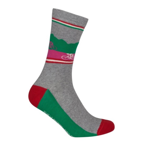 Le Patron Grand Tours Giro Socks grey melange