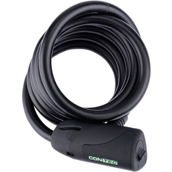 Contec Spiralkabelschloss SLOC 150 10 mm X 150 cm, Schwarz