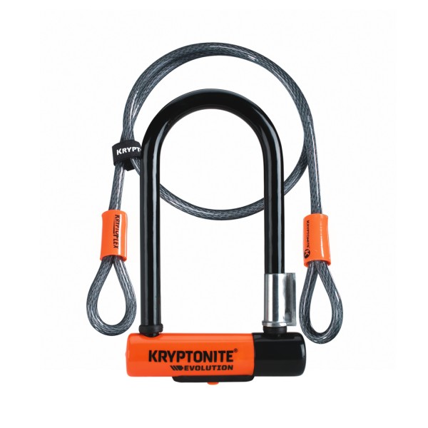 Kryptonite Mini-7 Bügelschloss inkl. Kryptoflex Kabel