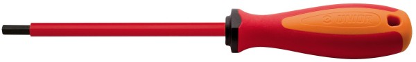 Unior Schraubendreher mit 3-Komponenten Griff 6mm, mit Kugelkopf für Innensechskantschraub, 6