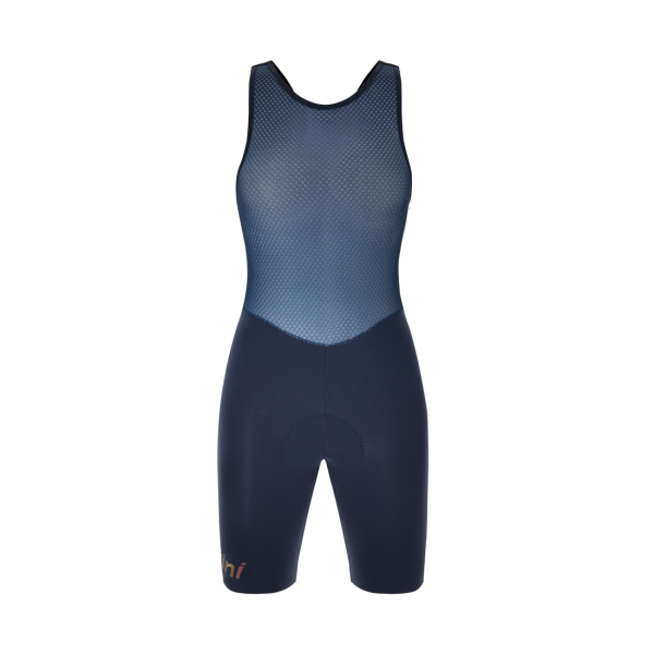 Santini Trägerhose kurz, UNICO No Grip, Damen, BLAU, XXL